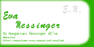 eva messinger business card